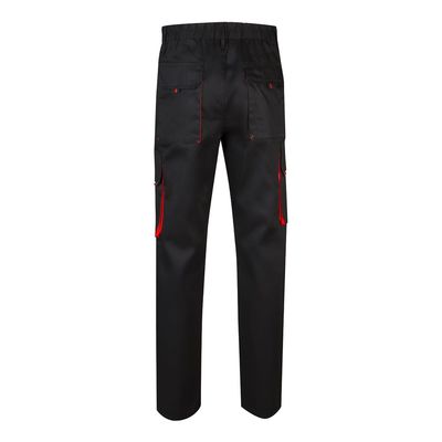 Pantalón sarga multibolsillos bicolor