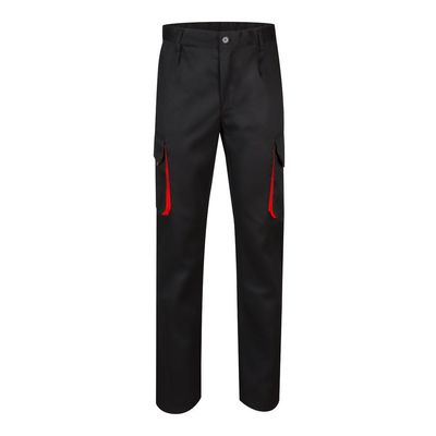 Pantalón sarga multibolsillos bicolor