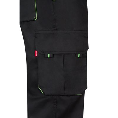 Pantalón sarga multibolsillos bicolor