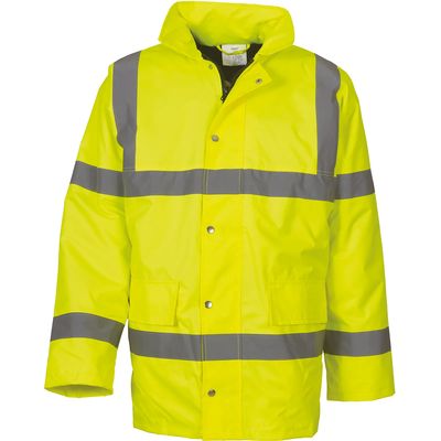 Parka alta visibilidad impermeable con capucha Hi Vis Yellow 5Xl