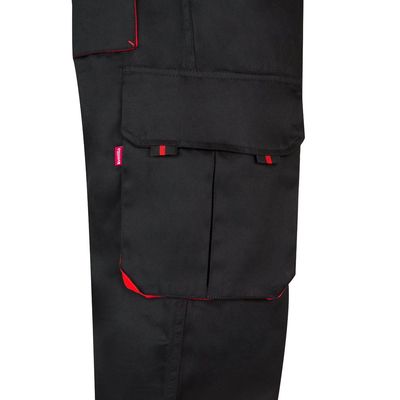 Pantalón sarga multibolsillos bicolor