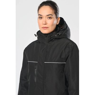 Parka impermeable con capucha y forro polar