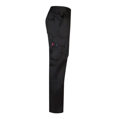 Pantalón sarga multibolsillos bicolor