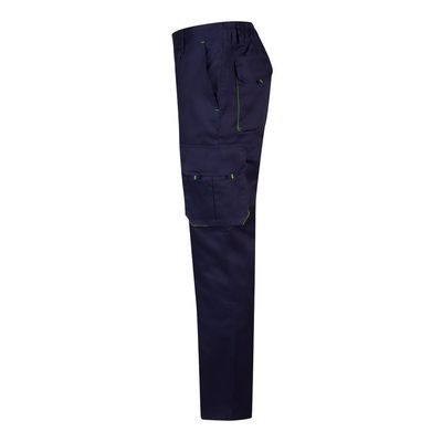 Pantalón sarga multibolsillos bicolor
