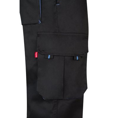 Pantalón sarga multibolsillos bicolor
