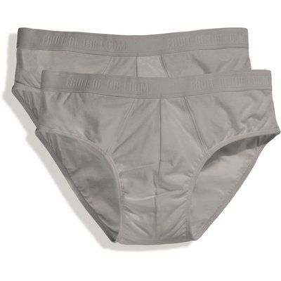 Pack de 2 slips con banda elástica Light grey marl XXL