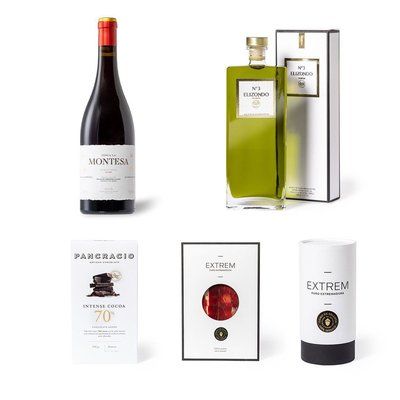 Pack Delicatessen Vino, Ibéricos, Chocolate y AOVE