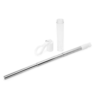Pajita extensible reutilizable con estuche