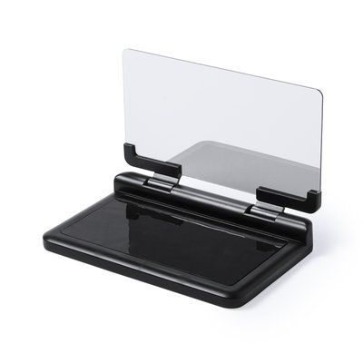 Pantalla soporte con espejo para smartphone en automóvil Negro