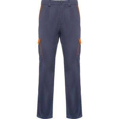 Pantalón Bicolor Cómodo con Bolsillos PLOMO/NARANJA 44