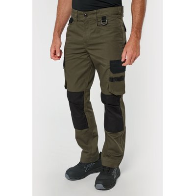 Pantalón bicolor de trabajo recto