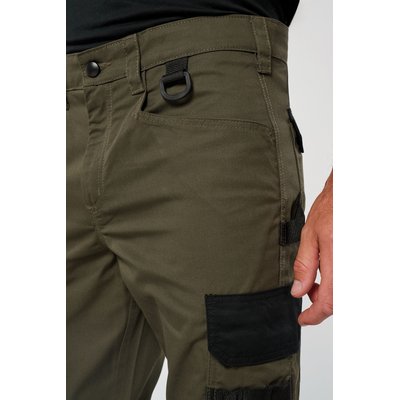 Pantalón bicolor de trabajo recto