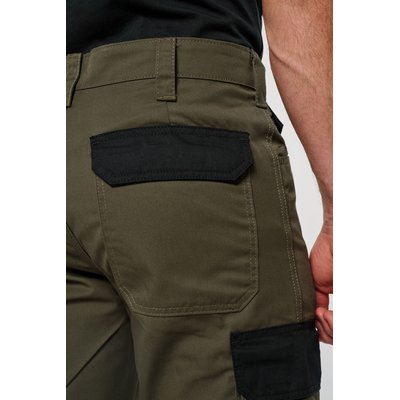 Pantalón bicolor de trabajo recto