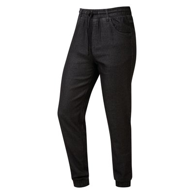 Pantalón de chef con bolsillos cordón y elástico Black Denim L