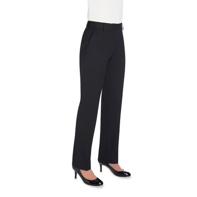 Pantalón de corte recto para mujer Black 16 UK