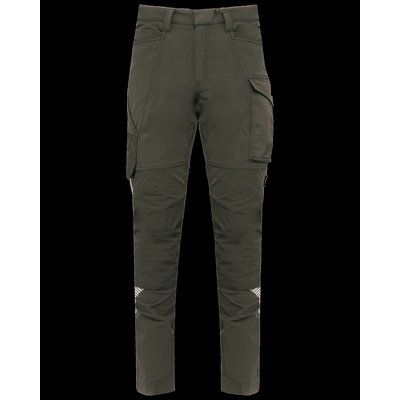 Pantalón elástico multibolsillos unisex Dark Khaki 44 Fr