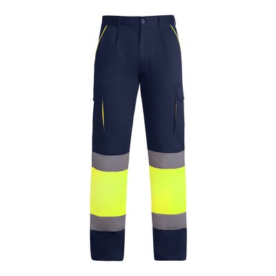 Pantalón con Forro Polar Alta Visibilidad MARINO/AMARILLO FLUOR 54