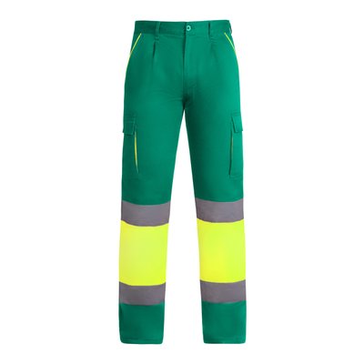 Pantalón con Forro Polar Alta Visibilidad VERDE JARDÍN/AMARILLO FLÚOR 40