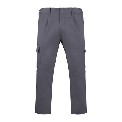 Pantalón largo laboral con cintura ajustable y bolsillos PLOMO 58