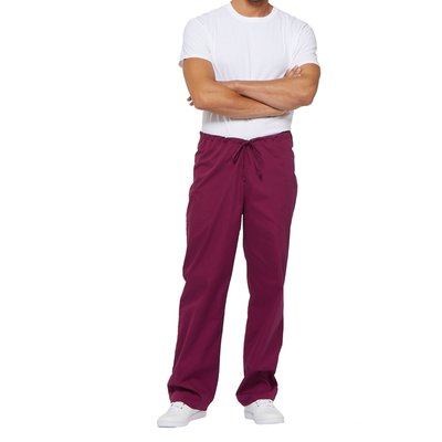 Pantalón laboral unisex con cordón Wine M