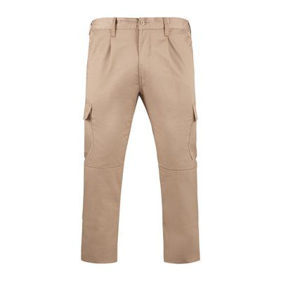 Pantalón largo laboral con cintura ajustable y bolsillos Camel 50