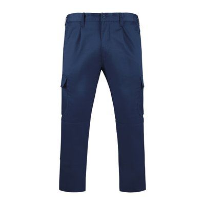 Pantalón largo laboral con cintura ajustable y bolsillos Marino 54