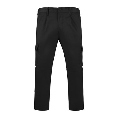 Pantalón largo laboral con cintura ajustable y bolsillos Negro 38
