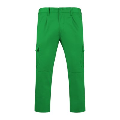 Pantalón largo laboral con cintura ajustable y bolsillos Verde Jardín 54