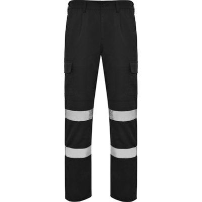 Pantalón Largo Reflectante con Bolsillos y Refuerzos Negro 38