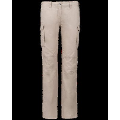Pantalón ligero multibolsillos algodón mujer Beige 34 FR