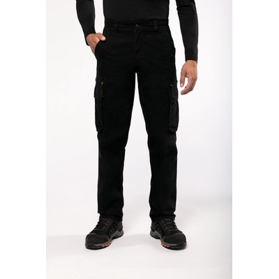 Pantalón multibolsillos 100% algodón Black 42 Fr