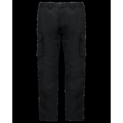 Pantalón multibolsillos algodón elastano envejecido Black 38 FR