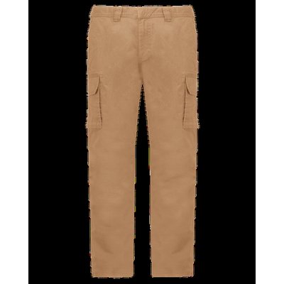 Pantalón multibolsillos algodón elastano envejecido Camel 52 Fr