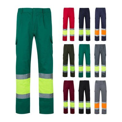 Pantalón multibolsillos con bandas reflectantes