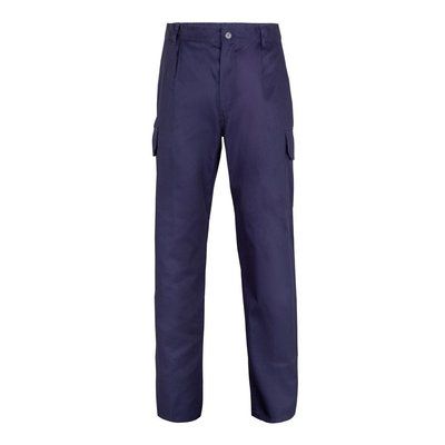 Pantalón multibolsillos con cintura elástica Azul 36