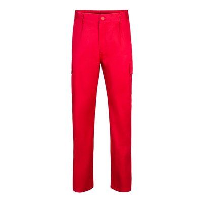 Pantalón multibolsillos con cintura elástica Rojo 58