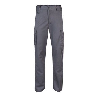 Pantalón multibolsillos elástico y ajustado Gris 46