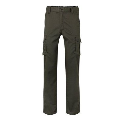 Pantalón multibolsillos elástico y ajustado Verde Militar 50
