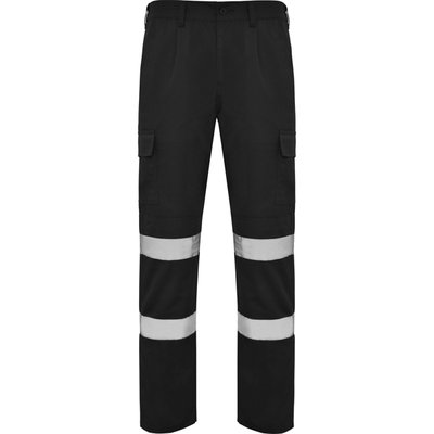 Pantalón Largo Reflectante con Bolsillos y Refuerzos Negro 38