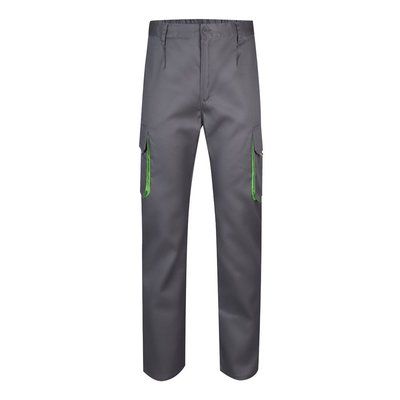 Pantalón sarga multibolsillos bicolor Gris 50
