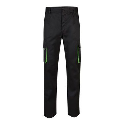 Pantalón sarga multibolsillos bicolor Negro 52