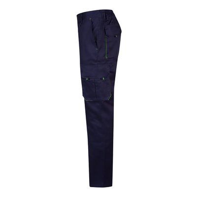 Pantalón sarga multibolsillos bicolor