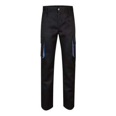 Pantalón sarga multibolsillos bicolor