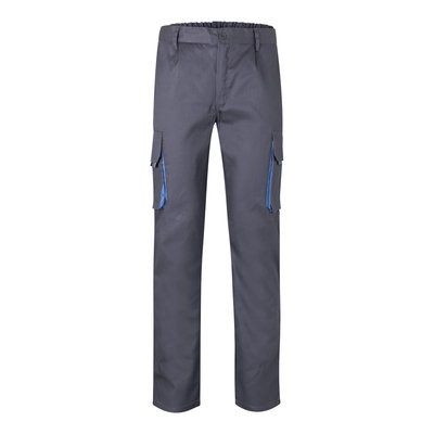 Pantalón sarga multibolsillos bicolor