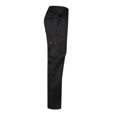 Pantalón sarga multibolsillos bicolor