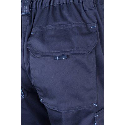 Pantalón sarga multibolsillos bicolor