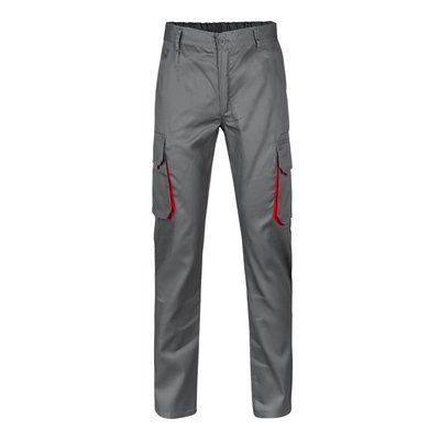 Pantalón sarga multibolsillos bicolor