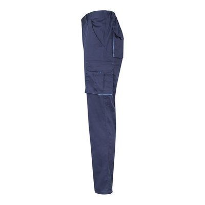 Pantalón sarga multibolsillos bicolor