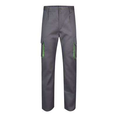 Pantalón sarga multibolsillos bicolor