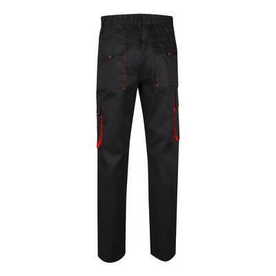 Pantalón sarga multibolsillos bicolor